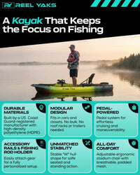 Rocket 9.8ft Fin Drive Modular Fishing Kayak