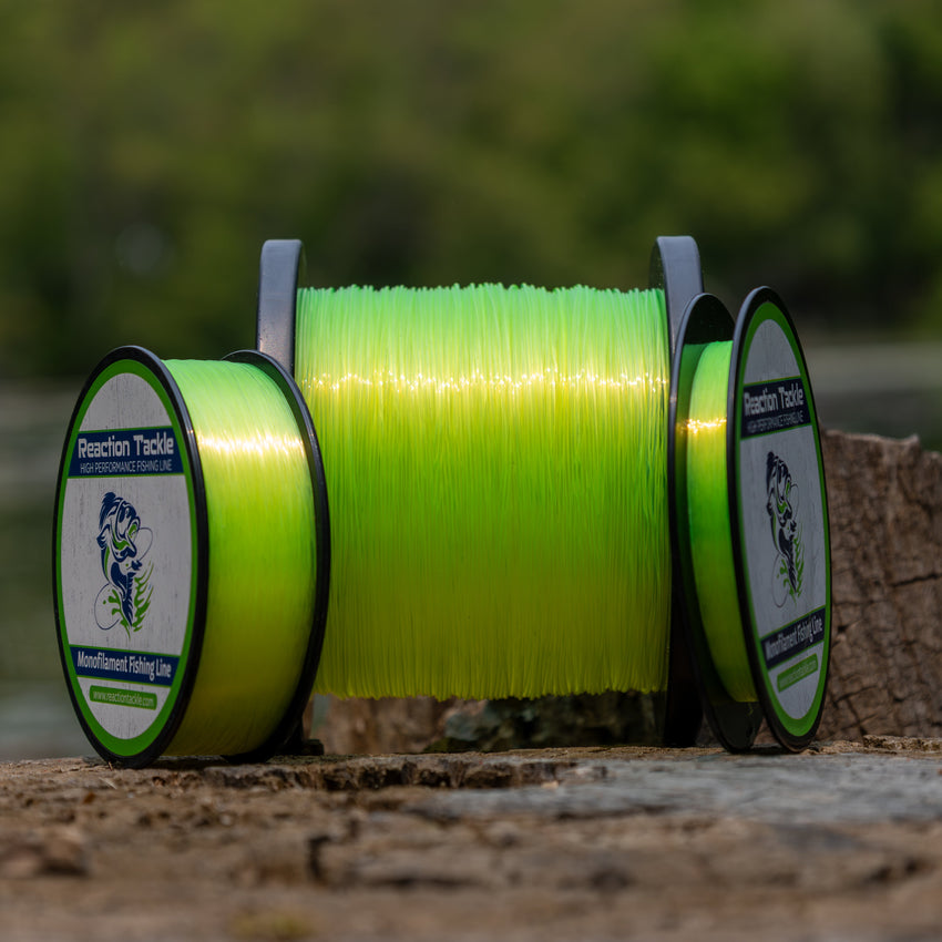 Reaction Tackle Nylon Monofilament Fishing Line - 1 Pound Jumbo Spools