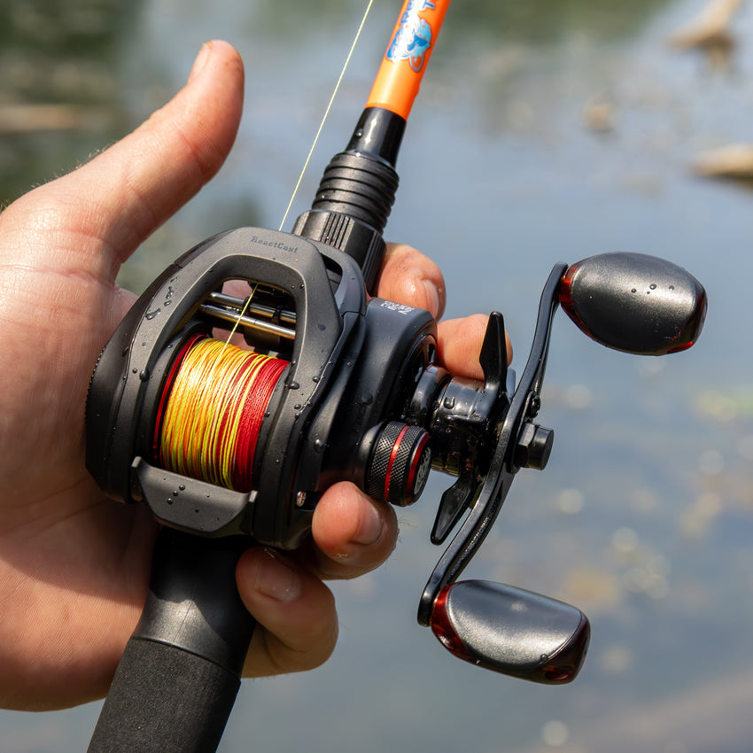 Reaction Tackle Braided Fishing Line - Fire Camo