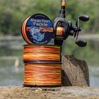 Reaction Tackle Braided Fishing Line - Fire Camo