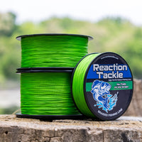 Reaction Tackle Braided Fishing Line - NO FADE Hi Vis Green