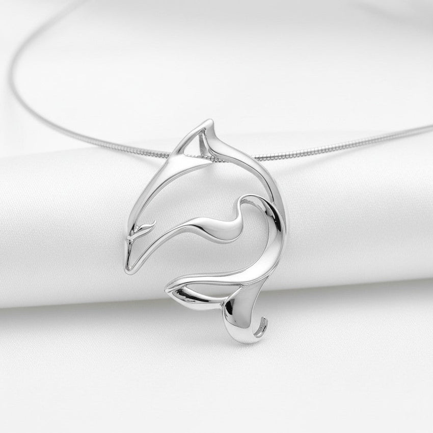 Bottlenose Dolphin Pendant – Seaplicity Collection – Sterling Silver