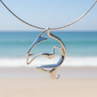 Bottlenose Dolphin Pendant – Seaplicity Collection – Sterling Silver