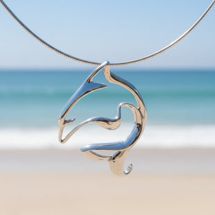 Bottlenose Dolphin Pendant – Seaplicity Collection – Sterling Silver