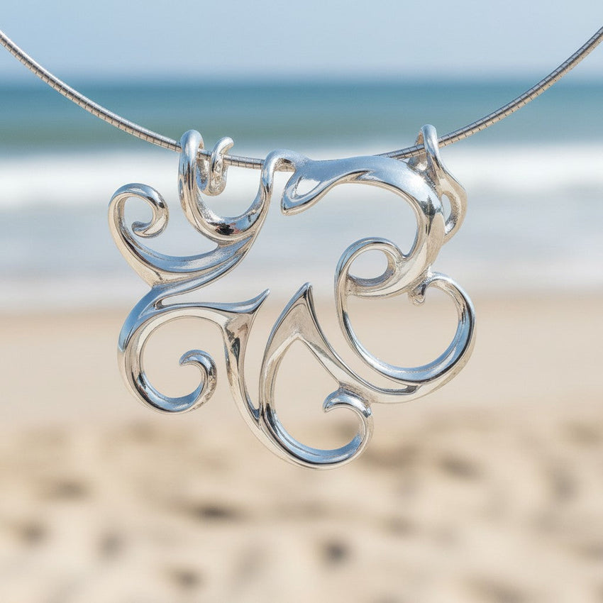Octopus Pendant – Seaplicity Collection – Sterling Silver