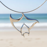 Manta Ray Necklace – Seaplicity Collection – Sterling Silver