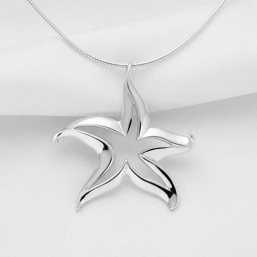 Starfish Necklace - Seaplicity Collection - Sterling Silver