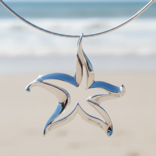 Starfish Necklace - Seaplicity Collection - Sterling Silver