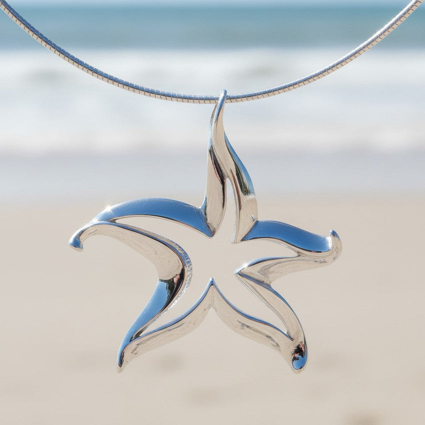 Starfish Necklace - Seaplicity Collection - Sterling Silver