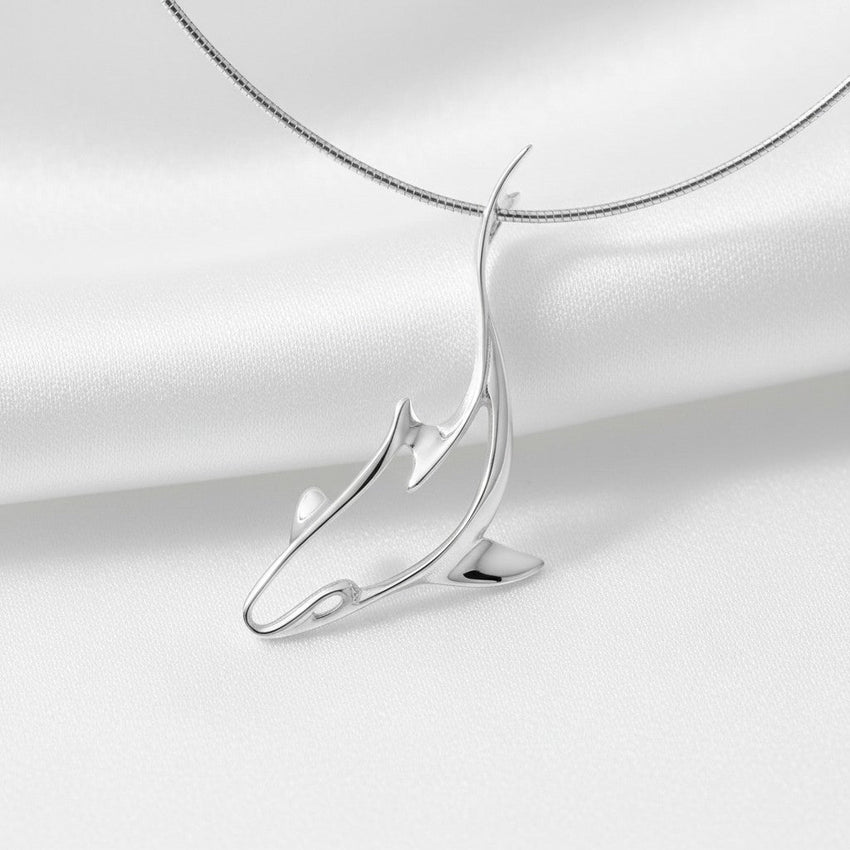 Grey Reef Shark Pendant – Seaplicity Collection – Sterling Silver