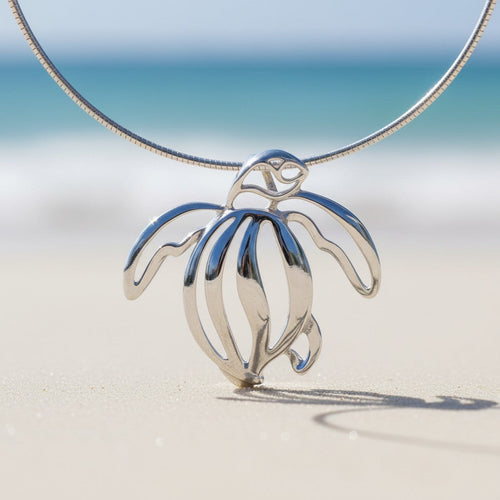 Sea Turtle Pendant – Seaplicity Collection – Sterling Silver