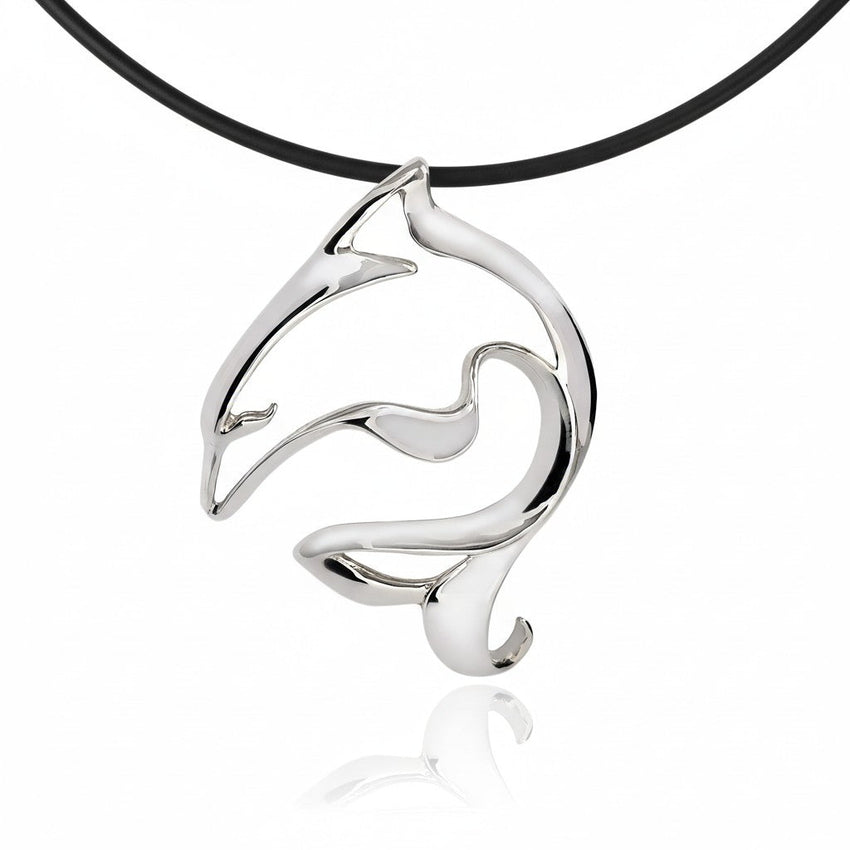 Bottlenose Dolphin Pendant – Seaplicity Collection – Sterling Silver
