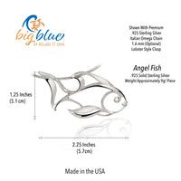 Angelfish Necklace – Seaplicity Collection - Sterling Silver