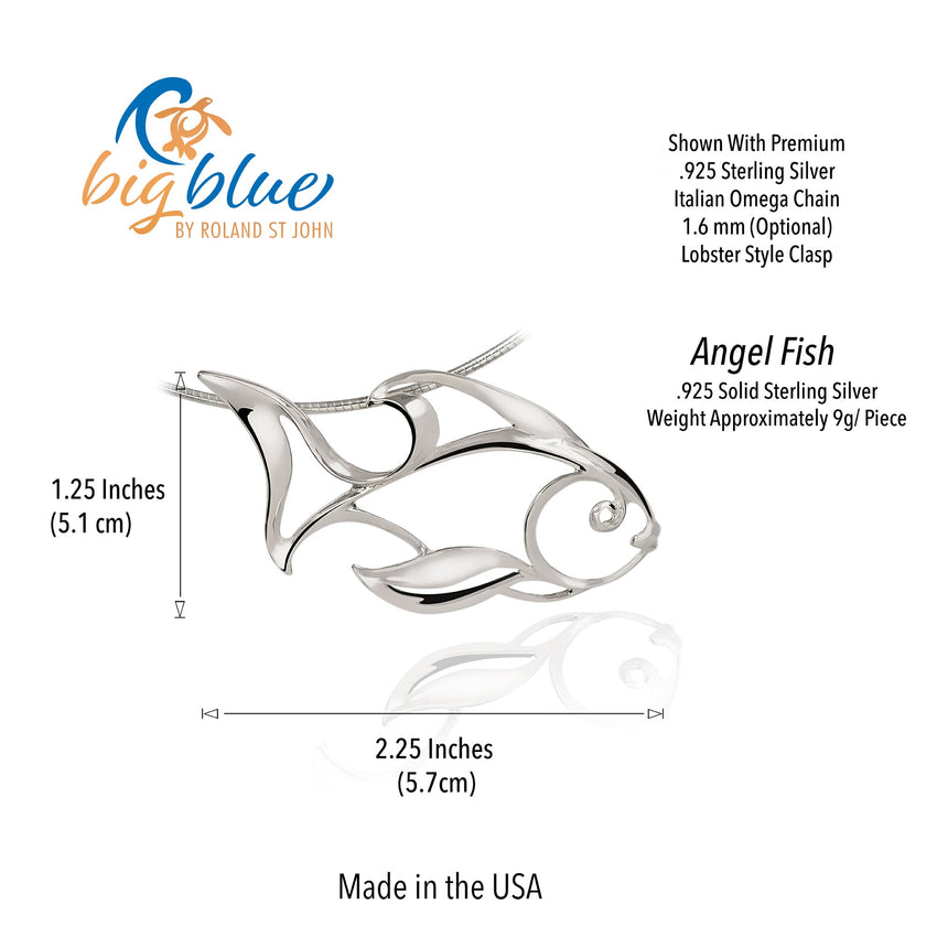 Angelfish Necklace – Seaplicity Collection - Sterling Silver