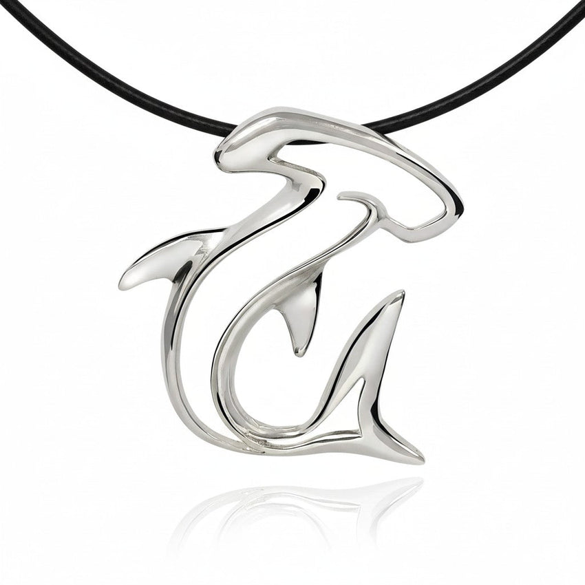 Hammerhead Shark Pendant Necklace – Seaplicity Collection – Sterling Silver