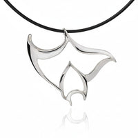 Manta Ray Necklace – Seaplicity Collection – Sterling Silver