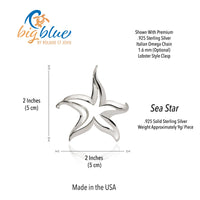 Starfish Necklace - Seaplicity Collection - Sterling Silver
