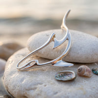 Grey Reef Shark Pendant – Seaplicity Collection – Sterling Silver