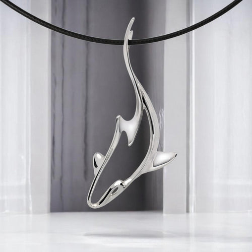 Grey Reef Shark Pendant – Seaplicity Collection – Sterling Silver