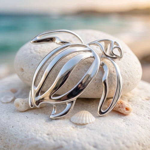 Sea Turtle Pendant – Seaplicity Collection – Sterling Silver