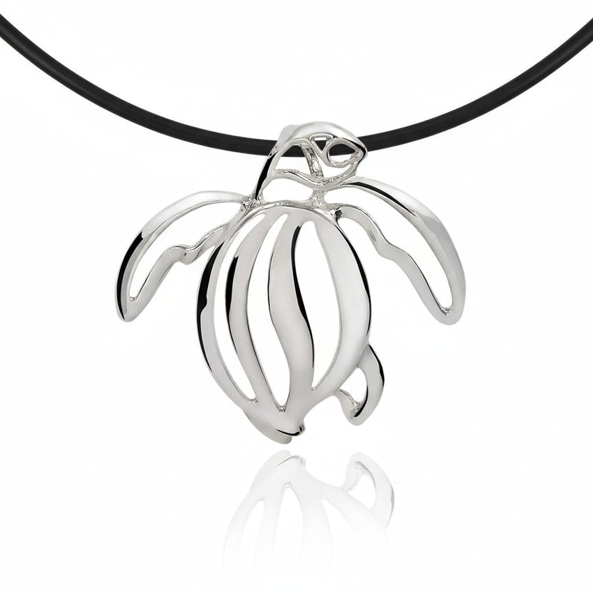 Sea Turtle Pendant – Seaplicity Collection – Sterling Silver