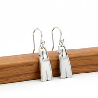 Dive Fin Drop Earrings – Diver’s Collection – Sterling Silver