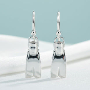 Dive Fin Drop Earrings – Diver’s Collection – Sterling Silver