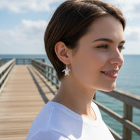 Baby Sea Turtle Drop Earrings – Sealife Collection - Sterling Silver