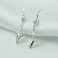 Reef Shark Drop Earrings – Sealife Collection - Sterling Silver