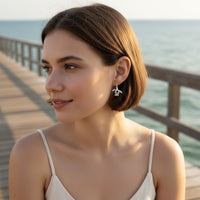 Turtle Drop Earrings – Ocean Traveler "Honu" Collection - Sterling Silver