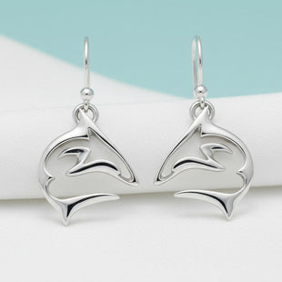 Shark Drop Earrings – "Frenzy" – Sterling Silver