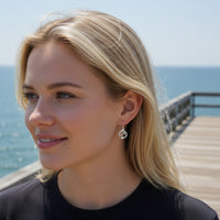 Dolphin Drop Earrings –  "Flipper" - Sterling Silver
