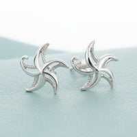Starfish Post/Stud Earrings – "Starry" – Sterling Silver