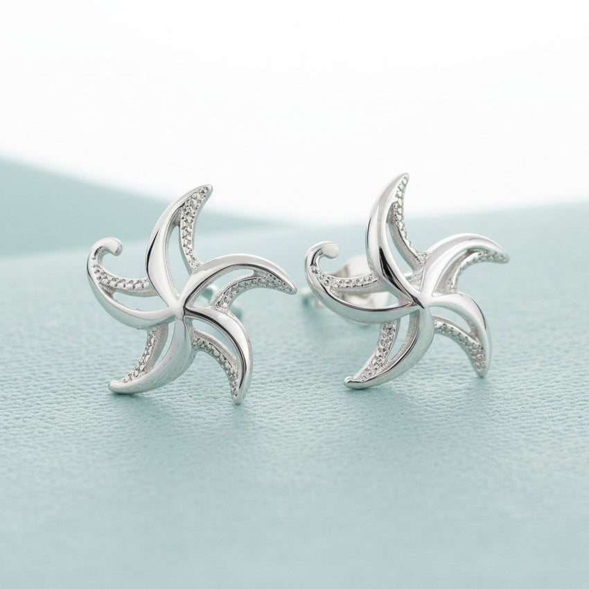 Starfish Post/Stud Earrings – "Starry" – Sterling Silver