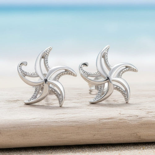 Starfish Post/Stud Earrings – "Starry" – Sterling Silver