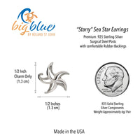 Starfish Post/Stud Earrings – "Starry" – Sterling Silver