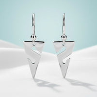 Line Arrow Drop Earrings – Cave Diving Collection - Sterling Silver