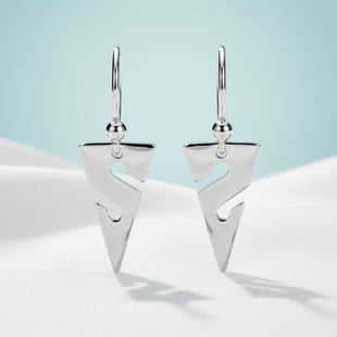 Line Arrow Drop Earrings – Cave Diving Collection - Sterling Silver