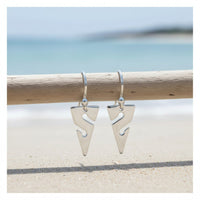 Line Arrow Drop Earrings – Cave Diving Collection - Sterling Silver