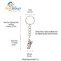 Moray Eel with Scuba Tank Key Chain - Diver´s Collection - Lead-Free Pewter