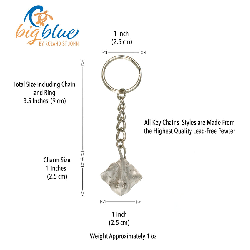 Stingray Keychain – Sea Life Collection – Pewter