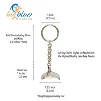 Whale Fluke Keychain – Sealife Collection - Pewter