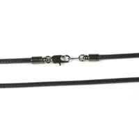 Smooth Cotton Cord with  Black Finish Clasp - 3mm