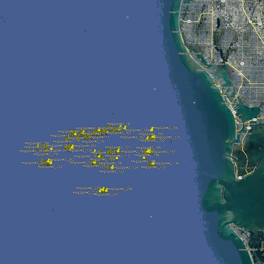 St Petersburg Hogfish Fishing Spots - Numbers