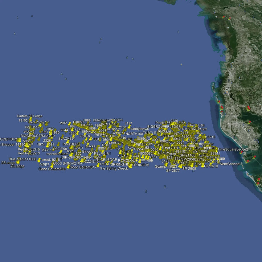 St. Petersburg Fishing Spots - Offshore Numbers