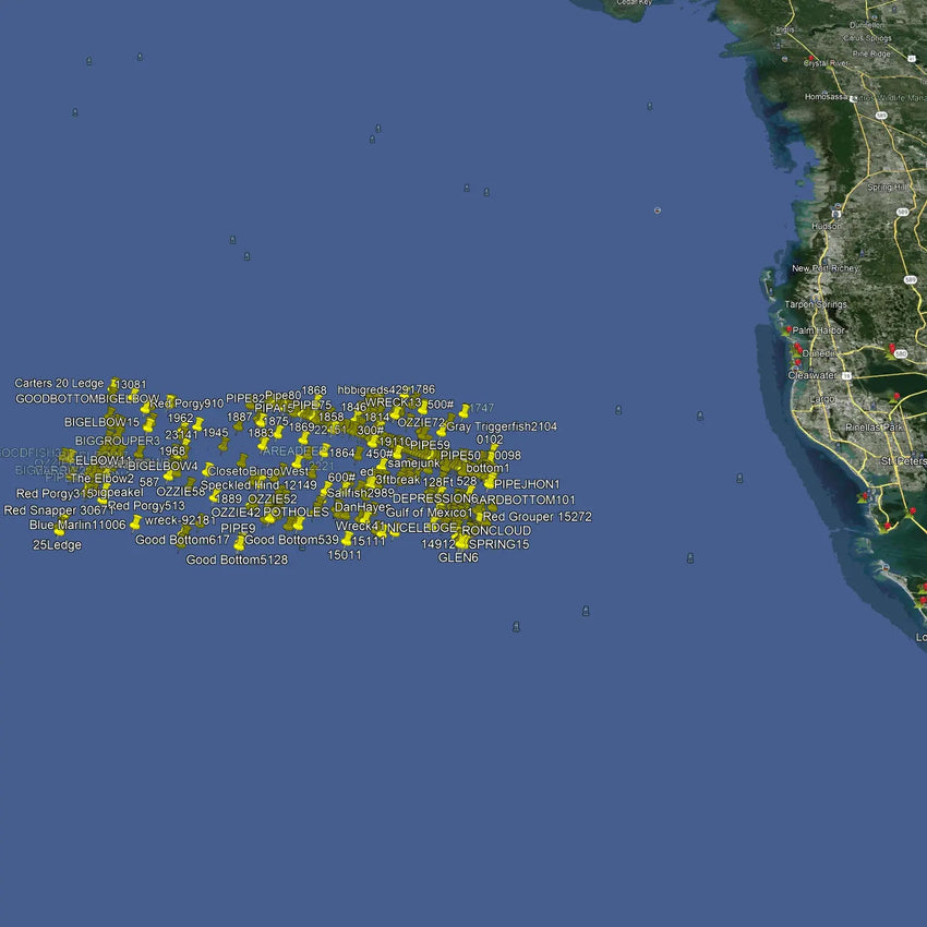 St. Petersburg Fishing Spots - Offshore Numbers