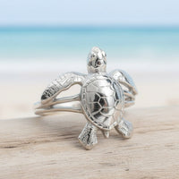 Sea Turtle Hatchling Ring - Sea Life Collection - Sterling Silver Success
