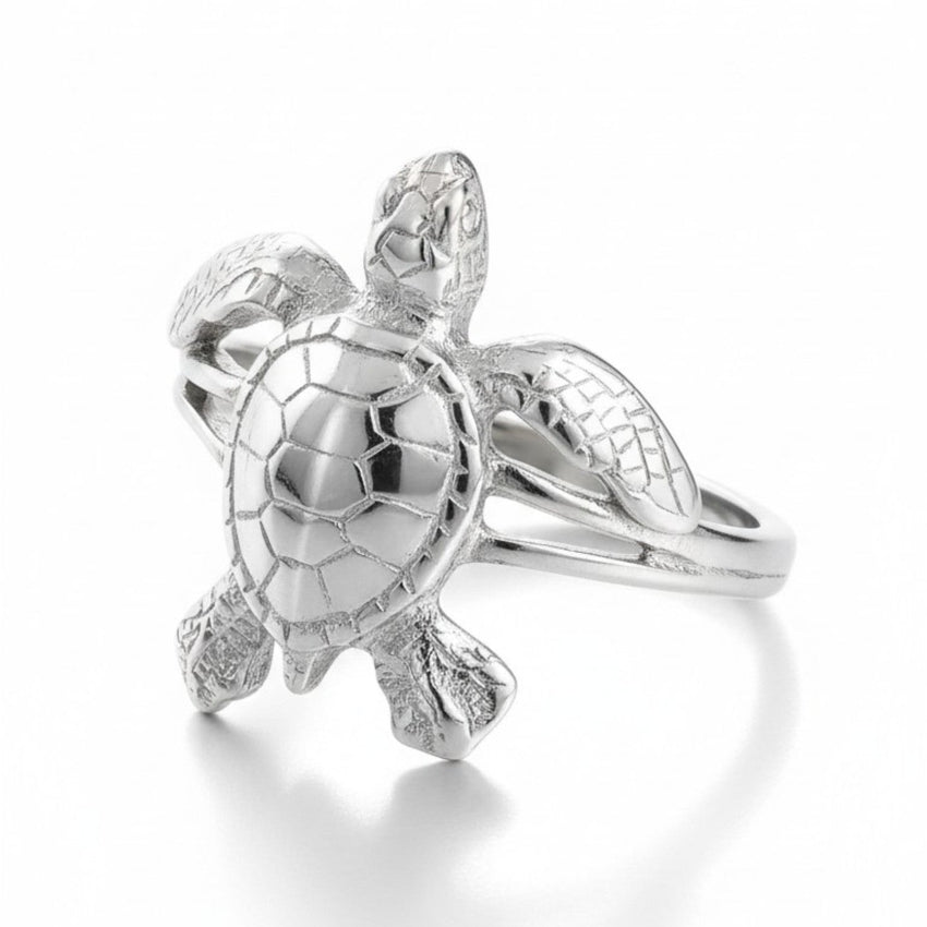 Sea Turtle Hatchling Ring - Sea Life Collection - Sterling Silver Success