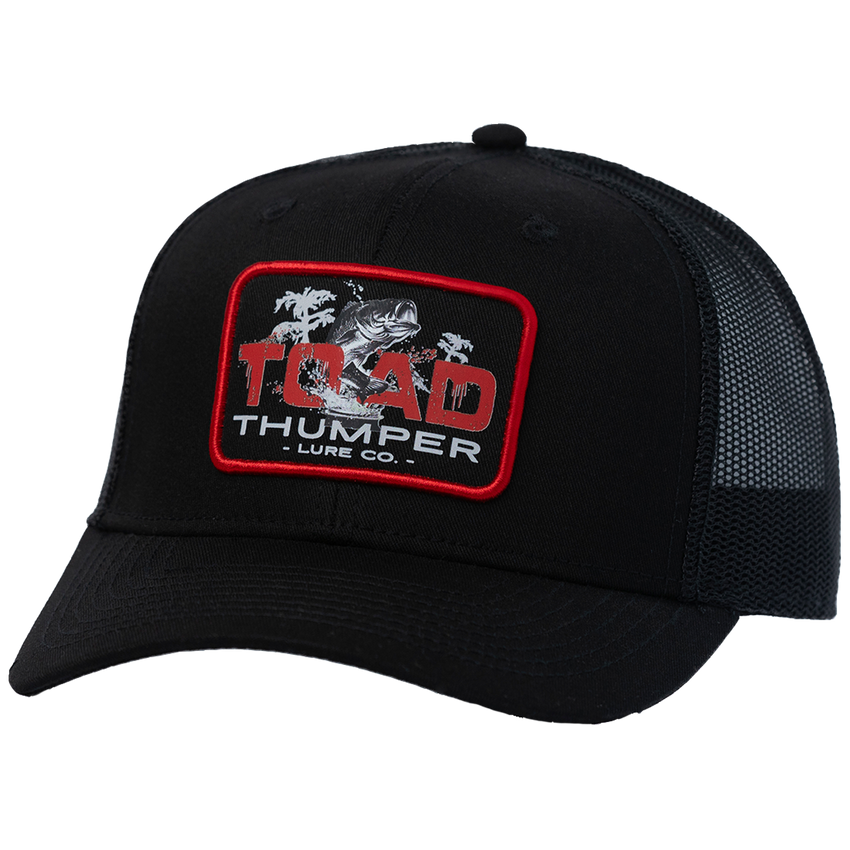 BLACK/RED TOADTHUMPER MESH SNAPBACK HAT