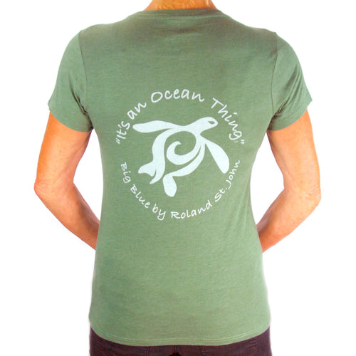 Woman´s T-Shirt - "It's an Ocean Thing" - Ocean Traveler Collection - Recycled Plastic & Cotton
